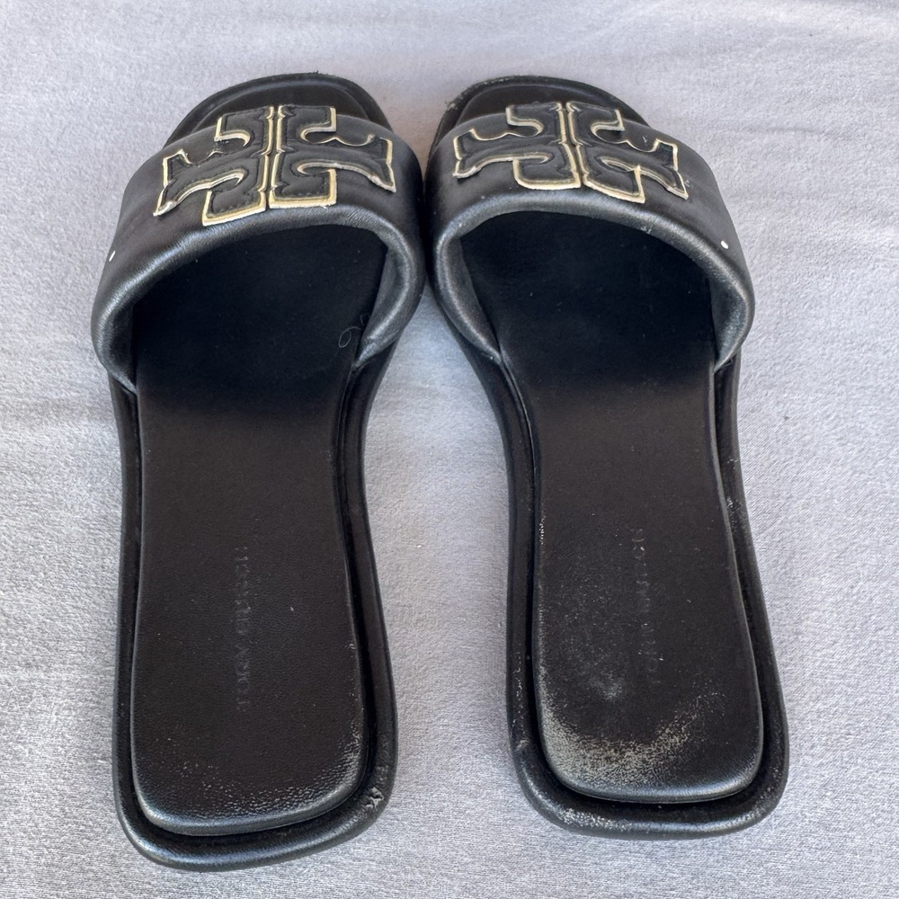 Size 6.5 - Tory Burch Minnie Gold Cap Toe Ballet Flats - Picture 7 of 7